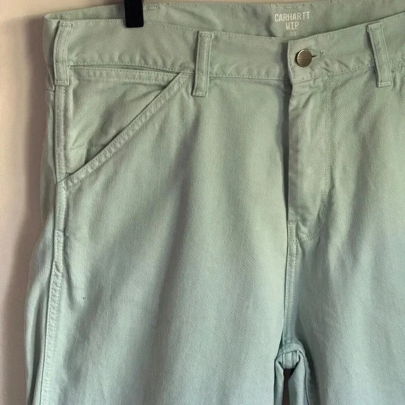 Carhartt WIP SS2020 Jacob Pant "Dodge" Color Denim, 10 oz Mens Size 33 - Picture 9 of 10